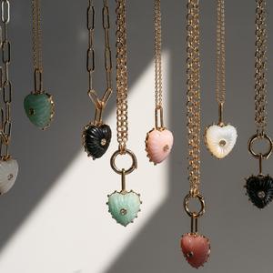 Collar de Cadena con Colgante de Corazón Chapado en Oro y Cobre, Estilo Vintage, Accesorios de Joyería al por Mayor, Múltiples Diseños DIY, Lindo y Romántico - Product Image 6