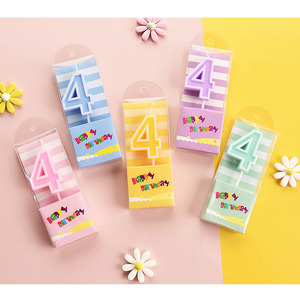 Velas <span class=keywords><strong>de</strong></span> Cumpleaños Color Macaron, Velas Digitales del 0 al 9, Color <span class=keywords><strong>de</strong></span> Dibujos Animados, Fiesta Infantil, Postres Horneados, Decoración - Product Image 2
