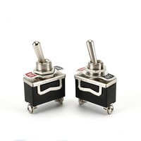 Interrupteur à bascule mini classique noir à 2 broches KN3C-101, bouton 2 positions ON-OFF 15A 250V