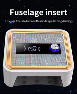Diamond Studded Rechargeable Nail <b>Lamp</b> Smart <b>Timer</b> UV LED Gel Polish Dryer for Manicure Salon Use - Product Image 2