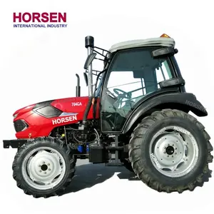 Horsen 70hp 2WD 4WD Diesel Tractor Met 4 In 1 Emmer Voorlader Te Koop