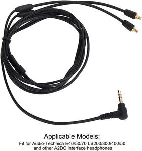 Cable de audio para auriculares de cobre de repuesto para auriculares de interfaz A2DC y otros auriculares CKR90 de 200/70/300/<span class=keywords><strong>400</strong></span>/50/ - Product Image 2