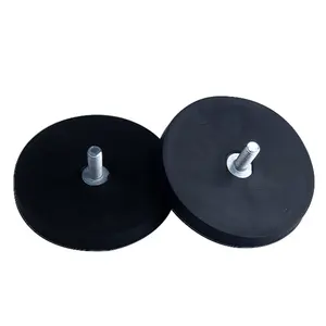 Factory Price Magnets Internal Thread N35 N52 Neodymium Magnet With Black Rubber Coated