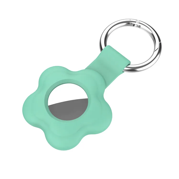 for AirTags Ultra Light Silicone Sleeve Anti-Scratch Cover with Anti-Losing Keychain Ring Holder Case for AirTags