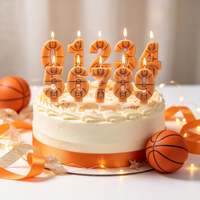 Bougies Chiffres Merri Wish 0-9 Écologiques à Longue Durée de Combustion pour Décoration de Gâteaux d'Anniversaire, Pâques, Nouvel An, Bars et Fêtes - Vente en Gros