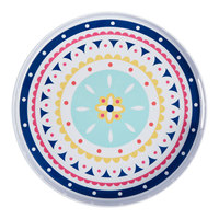 Plateau de service rond en mélamine à impression personnalisée avec poignée, parfait pour une utilisation intérieure et extérieure, vente directe d'usine