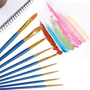 Pintura de acrílico cepillos de pelo de punta plana cepillos de acrílico de aceite pequeña acuarela artista pinceles de pintura a granel para los niños - Product Image 4