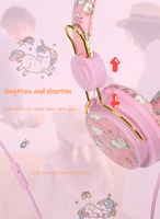 Casque filaire licorne avec micro pour filles, musique stéréo, écouteurs pour PC, téléphone, casques, cadeaux pour enfants, garçons, écouteurs pour enfants