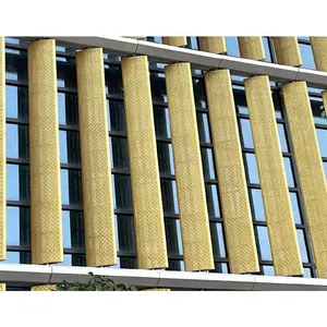 Proveedor Perfil de aleación de aluminio con aspecto de madera Perfiles de aluminio extruido 20x40 Sistema de fachada ventilada de persiana de revestimiento de edificios