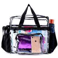 Sac à bandoulière de voyage isotherme en PVC transparent grande capacité avec fermeture éclair pour articles de toilette – Vente en gros