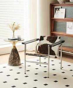 <span class=keywords><strong>Fauteuil</strong></span> moderne en acier inoxydable de style ancien pour chambre à coucher ou <span class=keywords><strong>petit</strong></span> appartement en bois et métal pour les loisirs - Product Image 2