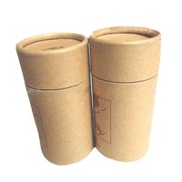 Caja de Embalaje de Té Chino Redonda de Papel Kraft Simple con Logotipo Personalizado Impreso, Tubo de Papel para Té