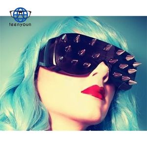 Teenyoun8079新しいリベットスパイクデコレーションワイルドロックスチームパンクサングラスクールファッションステージバーパーティースチームパンクサングラス - Product Image 6