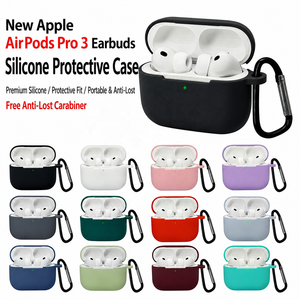Coque en silicone pour <span class=keywords><strong>AirPods</strong></span> Pro <span class=keywords><strong>3</strong></span>, très vendue, souple, durable, anti-poussière, écologique, plusieurs couleurs - Product Image 5