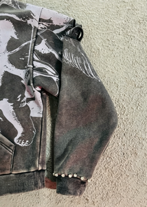 MZNoffers <span class=keywords><strong>Felpa</strong></span> con Cappuccio Vintage Personalizzabile da Uomo con Effetto Usurato e Camicia Oversize Streetwear Ricamata Personalizzabile - Product Image 3