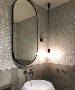 Gạch ốp tường mOSAIC hình tròn nhỏ, màu óng ánh, làm từ xà cừ, dùng cho phòng tắm, vách ngăn tắm. - Product Image 6