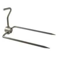 Vente en gros usine – Brochettes de rôtissoire à charbon de bois en acier inoxydable de 22 mm (x2)