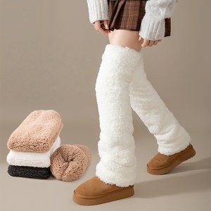 OEM Coral <strong>Fleece</strong> Warm Knee Socks Plus Velvet Thickened Sleeping Home <strong>Ladies</strong> Long Women Leg <strong>Warmers</strong> - Product Image 1