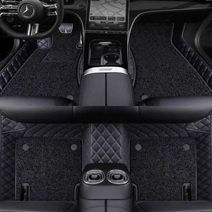 Tapis de sol de <span class=keywords><strong>voiture</strong></span> de luxe, couvrant entièrement l'avant et l'arrière, faciles à nettoyer et antidérapants, en cuir - Product Image 4