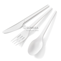 Couverts biodégradables PLA couverts de table jetables cuillère fourchette couteau