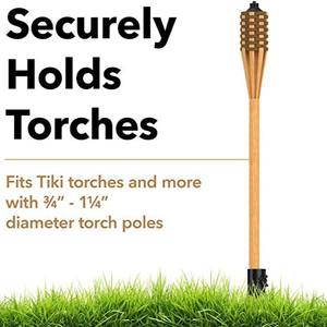 Soporte Moderno para Antorcha de Exterior con Estaca de Metal Ecológica para Jardín, Diseño Universal - Product Image 2
