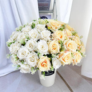 ดอกไม้ผ้าไหมคุณภาพสูง18 bingxin Jiao ตกแต่งงานแต่งงานจัดเลี้ยงโรงแรมดอกไม้ปลอมประดับหน้าต่างโรงแรม - Product Image 1