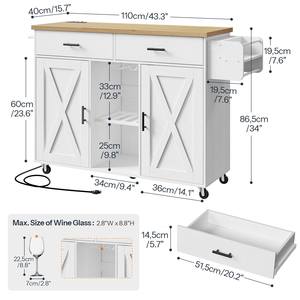 Isla de Cocina al por Mayor, Estante de Almacenamiento de Cocina con Ruedas, Soporte Organizador de Cocina Móvil para Organización de Cocina - Product Image 2