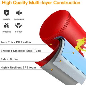 กระสอบทราย MMA ONEMAX รุ่น Professional ทรงหยดน้ำ พร้อมซับใน PU คุณภาพสูง สำหรับคิกบ็อกซิ่ง คาราเต้ อุ<span class=keywords><strong>ป</strong></span>กรณ์ฟิตเนสสำหรับใช้ในบ้าน - Product Image 6