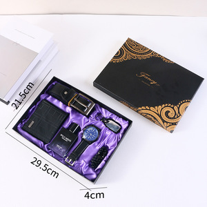 Set Regalo Premium da <span class=keywords><strong>Uomo</strong></span> per Affari: Orologio, Portachiavi, <span class=keywords><strong>Portafoglio</strong></span>, Profumo e <span class=keywords><strong>Cintura</strong></span> di Lusso per Capodanno, Natale, Festa del Papà e Ringraziamento - Product Image 6