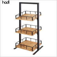 Matériel de restauration pour buffet HD, présentoir alimentaire, présentoir de buffet pour traiteur, présentoir de buffet à 3 niveaux, étagères de présentation en bois