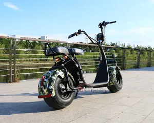 Недорогой скутер STROLLWHEEL с толстыми шинами, Электрический скутер citycoco с 2 колесами citycoco, Электрический скутер 1000 Вт, 2000 Вт