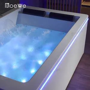 Baignoire acrylique multifonctionnelle de luxe pour 2 personnes, coin de massage, baignoire hydroponique, baignoire de salle de bain et bains à remous