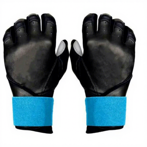 Gants de frappeur de baseball en cuir, tailles et designs personnalisés, unisexe, manchette longue, respirants, fermeture à boucle, pour l'entraînement - Product Image 2