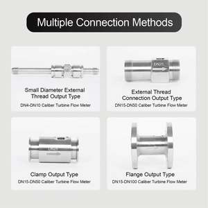 Misuratore Flusso Liquido <span class=keywords><strong>Diesel</strong></span> Carburante Alcol Metanolo LCD 4-20mA RS485 Filettatura Flangia Morsetto Misuratore Turbina - Product Image 6