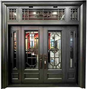 <span class=keywords><strong>Porte</strong></span> d'entrée de villa de luxe en alliage de zinc avec design personnalisé unique, anti-corrosion, couleur or rose, qualité sécurité supérieure - Product Image 1