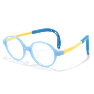 Nuevas Monturas de Gafas Cómodas para Niños, Redondas, de Resina, con Lentes Completos, Modelo 5872, Origen Danyang, Patillas Ajustables para Niños - Product Image 3