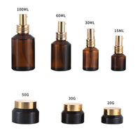Ensemble de flacons de parfum de luxe personnalisés en verre avec pompe, pots de crème, flacons compte-gouttes pour cosmétiques et soins de la peau, diffuseurs à bâtonnets (15g-100g)