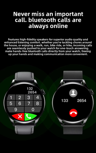Reloj Inteligente para Hombre y Mujer, Monitor de Ritmo Cardíaco, Oxígeno en Sangre, Rastreador de Actividad Física, Llamadas por Bluetooth, Carga Inalámbrica, Silicona, Dispositivo Portátil para Contestar Llamadas - Product Image 3
