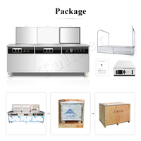 Nettoyeur à ultrasons Tullker 360L à trois chambres, grue électrique, bloc moteur, moule, huile, carbone, cire pour pièces lourdes
