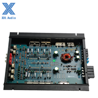 Amplificateur de voiture en aluminium de classe AB 40W*4CH de niveau d'entrée, puissance maximale de 600W avec crossovers et égaliseurs pour système audio de voiture