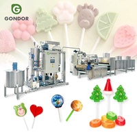 Machine robotique de remplissage et de moulage de bonbons artisanaux, modèle Windmill Latini Lollipop, avec masticateur à disque pour bonbons et masticateur à mâchoires avec embout en prune