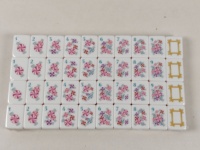 Jeu de Mahjong Américain Floral Sucré et Délicat, 166 Pièces, Rose, en Acrylique, Personnalisé, Joker, Loisirs à Domicile, Cadeau