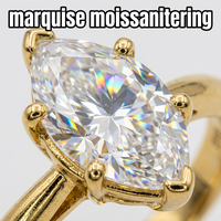 Bague de fiançailles tendance en argent sterling 925 avec moissanite VVS1, bague en moissanite fine pour femme, cadeau d'anniversaire de mariage