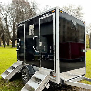 Remorque de luxe en acier portable pour toilettes avec ACB 2 stalles pour toilettes mobiles extérieures à vendre en camping - Product Image 4