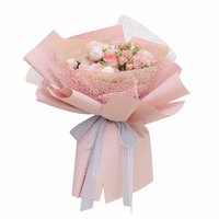 Kemasan bunga benang jala jacquard benang jala Korea buket buket bunga kertas kemasan bahan bunga