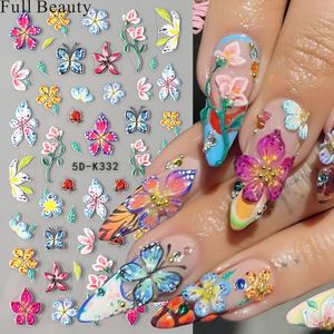 3 Hojas de Adhesivos de <span class=keywords><strong>Uñas</strong></span> 3D con Relieve de Resina de <span class=keywords><strong>Flores</strong></span> <span class=keywords><strong>Hawaianas</strong></span> de Orquídeas y Lirios Coloridos para Mujer, Primavera Verano - Product Image 1