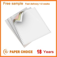 Papier NCR de qualité, papier autocopiant, 9,5''x5,5'', formulaires en papier continu