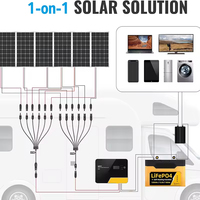 Conector Solar Fotovoltaico en Y de 1 a 2/3/4 Vías, 1500V CC, 50A, Adaptador de Cable para Panel Solar