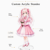 Support acrylique personnalisé pour figurine d'anime, impression UV, support en acrylique à fente unique, figurine en mica, personnage original