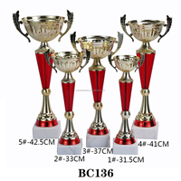 Fabrication de haute qualité Meilleur prix Trophée en métal de la coupe européenne de haute qualité Trophée de récompense de luxe
